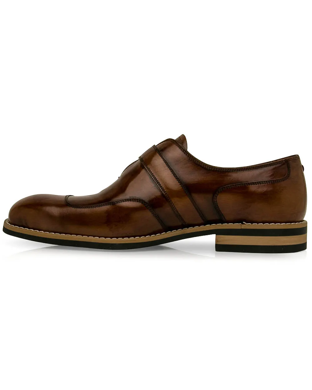 Hazel Monaco Leather Single Monk Strap Loafer